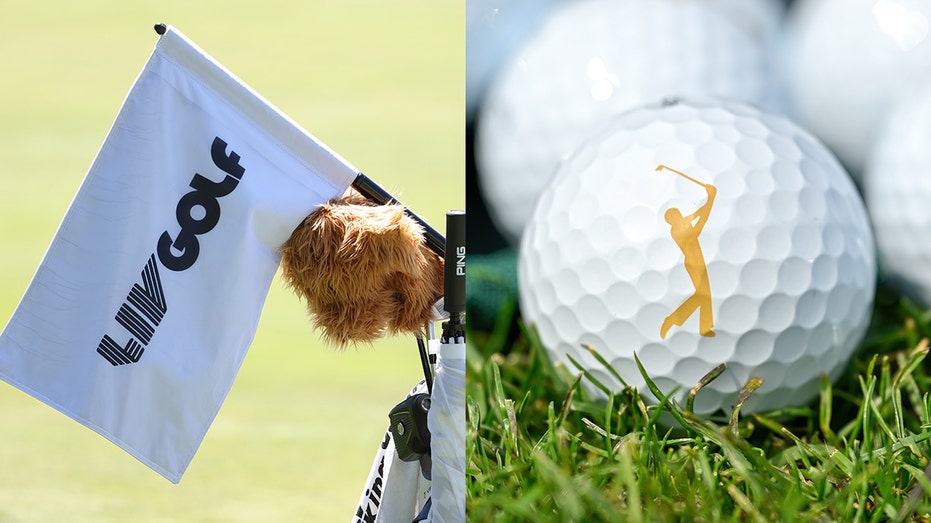 Logotipos de PGA Tour y LIV Golf