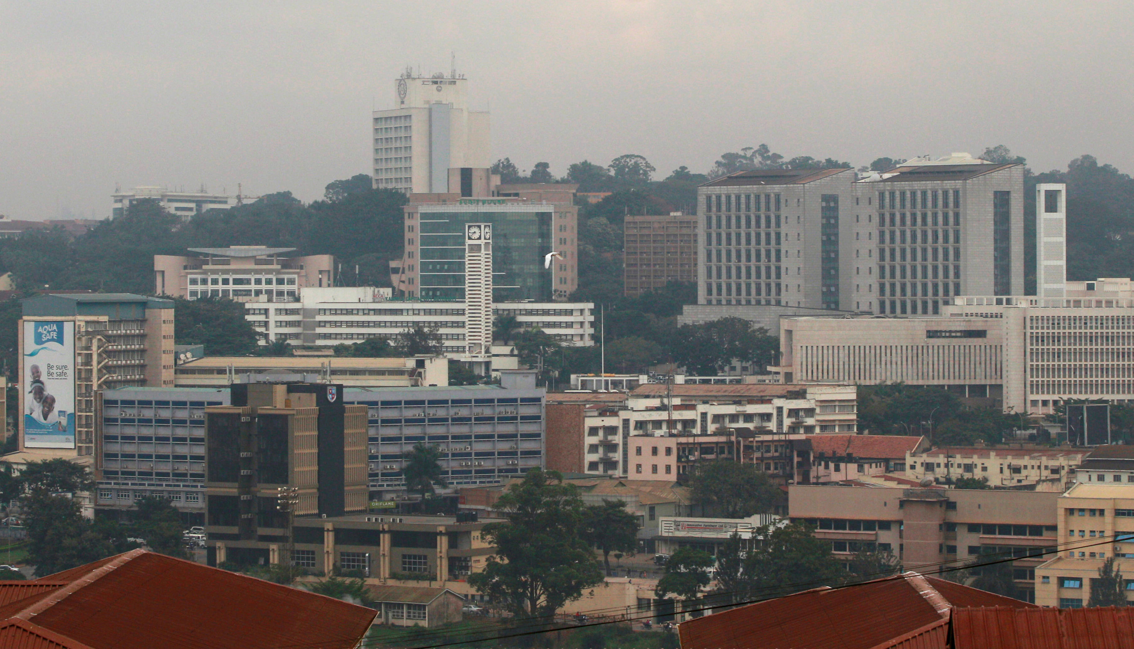 Una vista general muestra la ciudad capital de Kampala en Uganda.