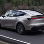 Paisaje para el diseño trasero del nuevo modelo de Tesla YL en China.