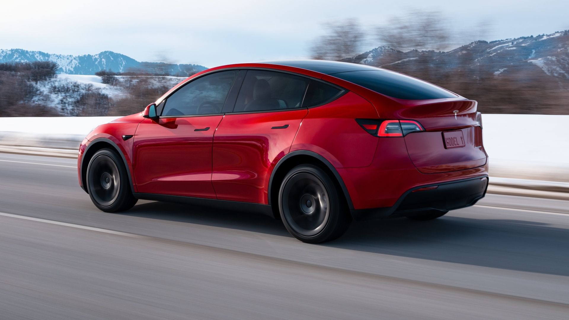 Tesla Red Tesla Y. Trasero trasero
