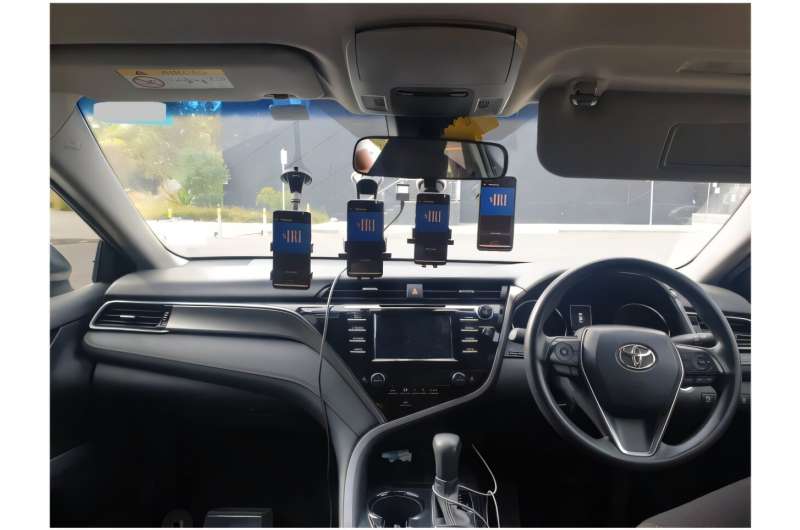 Crédito: Universidad de Monash Los teléfonos inteligentes en los automóviles ayudan a las ciudades a localizar carreteras difíciles