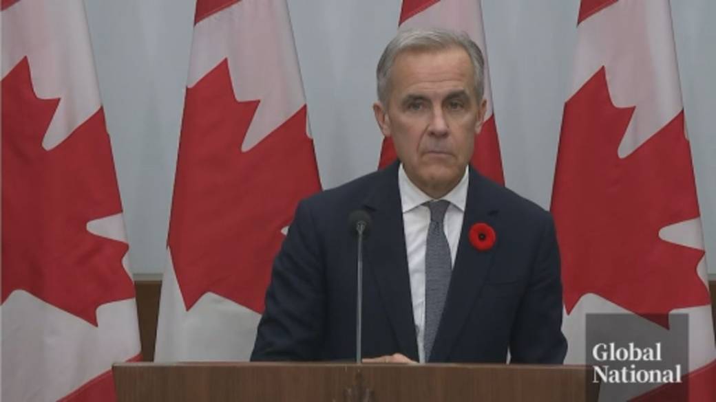 Haga clic para reproducir el vídeo: 'Carney se disculpa con Trump por el anuncio antiaranceles de Ford en medio de tensiones presupuestarias'