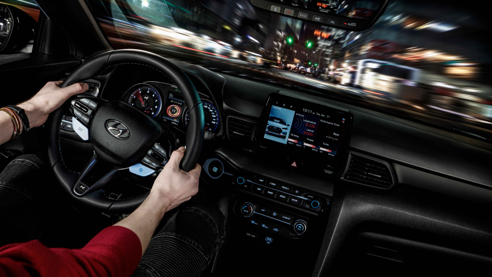 Conducción del tablero interior del Hyundai Veloster N 2019-2022